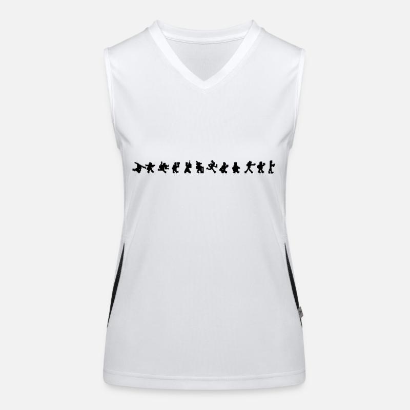 Pixel Evolution Funktionelles Kontrast-Tank Top für Frauen