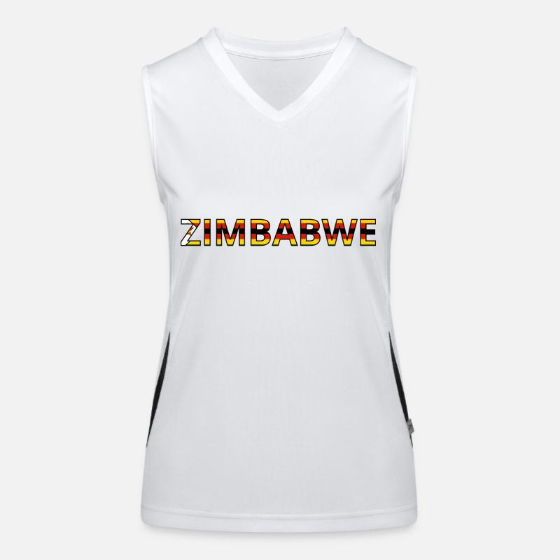 Drapeau Zimbabwe Débardeur respirant contrasté Femme
