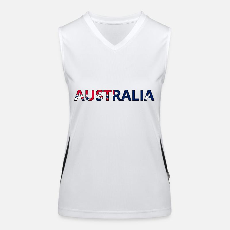 Drapeau Australia Débardeur respirant contrasté Femme