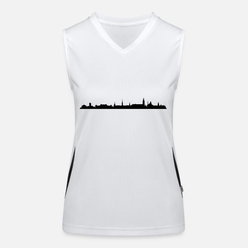 Skyline - Kopenhagen Funktionelles Kontrast-Tank Top für Frauen