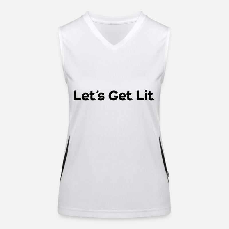 lets´s get lit - Women's Functional Contrast Tank Top - white/black