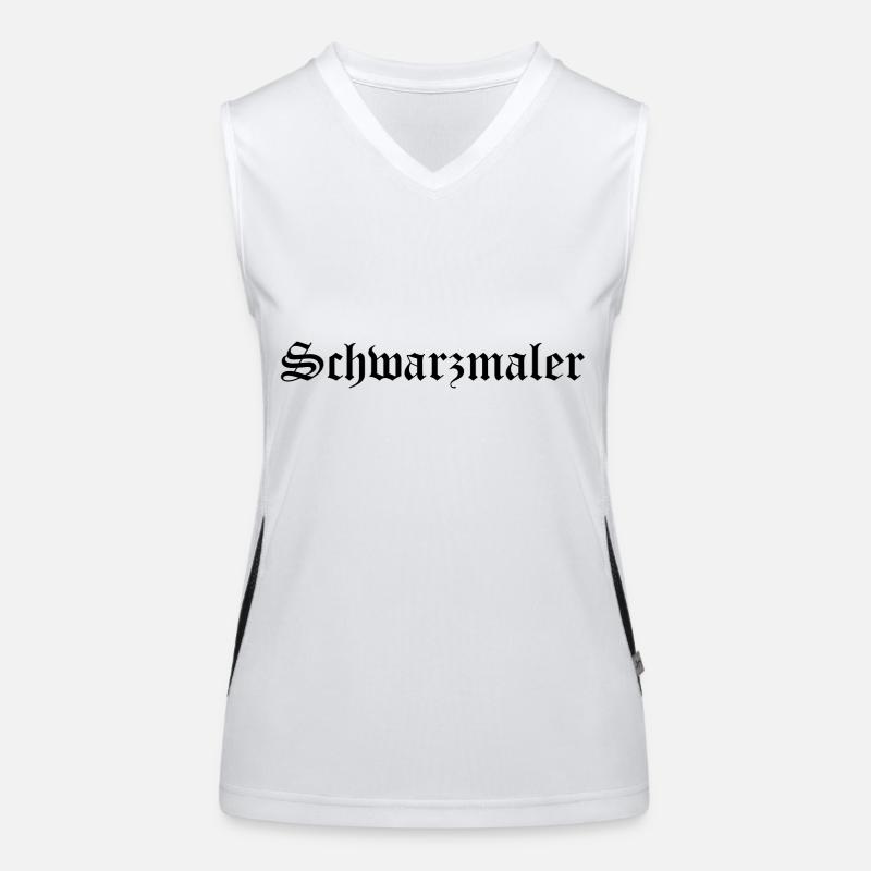 Gothic Ästhetik schwarze Schwarzmaler dark wave Funktionelles Kontrast-Tank Top für Frauen