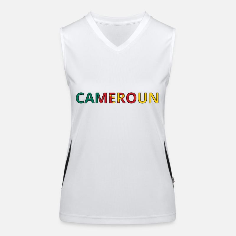 Drapeau Cameroun Débardeur respirant contrasté Femme