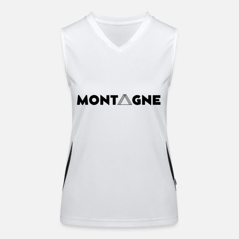 MONTAGNE + TRIANGLES Débardeur respirant contrasté Femme