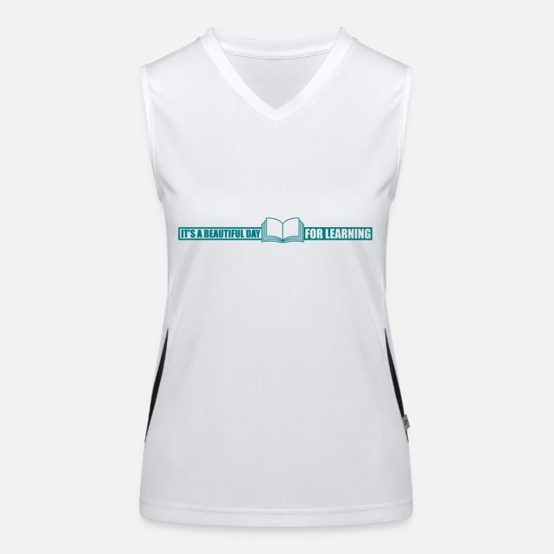 beautiful day for learning Funktionelles Kontrast-Tank Top für Frauen