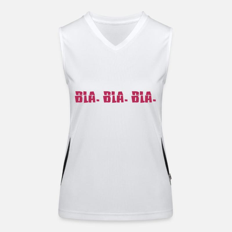 meme coole sprüche "bla bla bla" real life Funktionelles Kontrast-Tank Top für Frauen