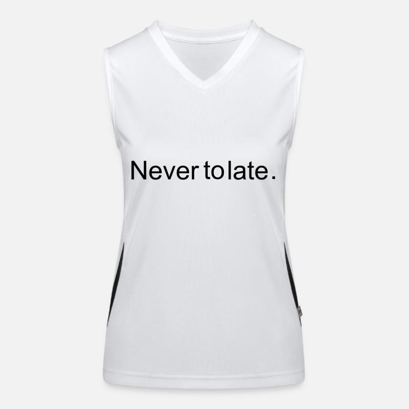 Never to late Funktionelles Kontrast-Tank Top für Frauen