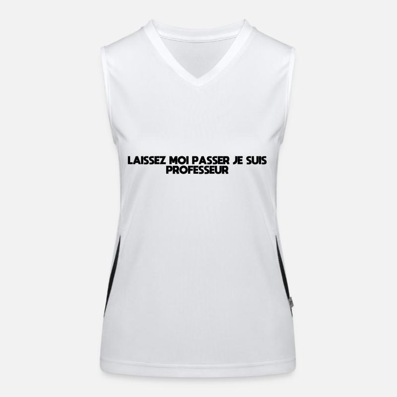 Lass mich passieren, ich bin ein Lehrer Funktionelles Kontrast-Tank Top für Frauen