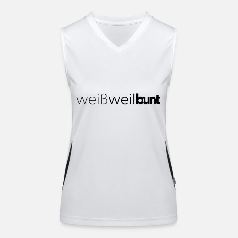 Couleur préférée : Blanc Débardeur respirant contrasté Femme