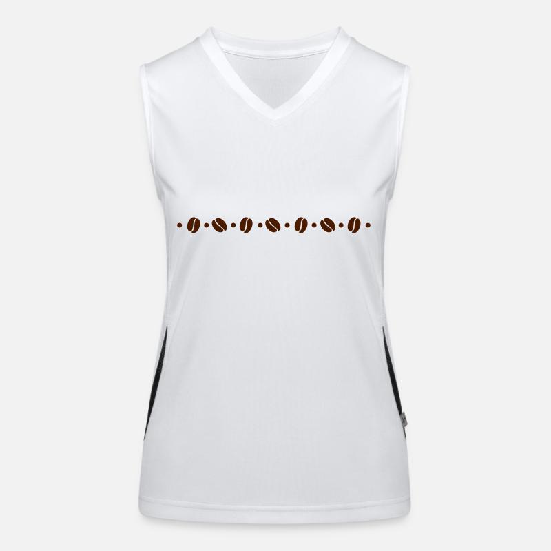 Kaffeebohnen Funktionelles Kontrast-Tank Top für Frauen