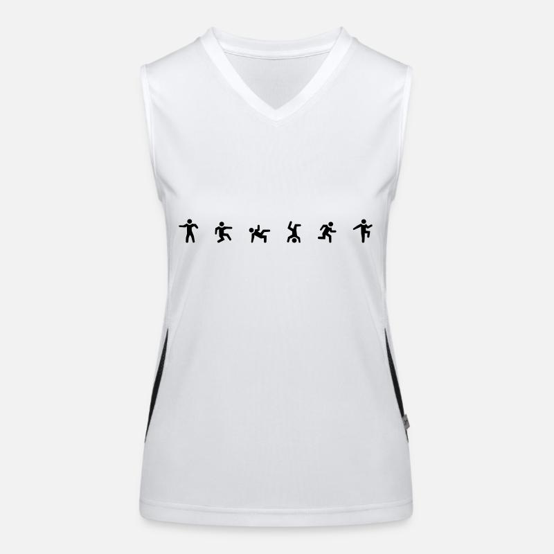 Dancemoves - 1 Farb Vektor Funktionelles Kontrast-Tank Top für Frauen