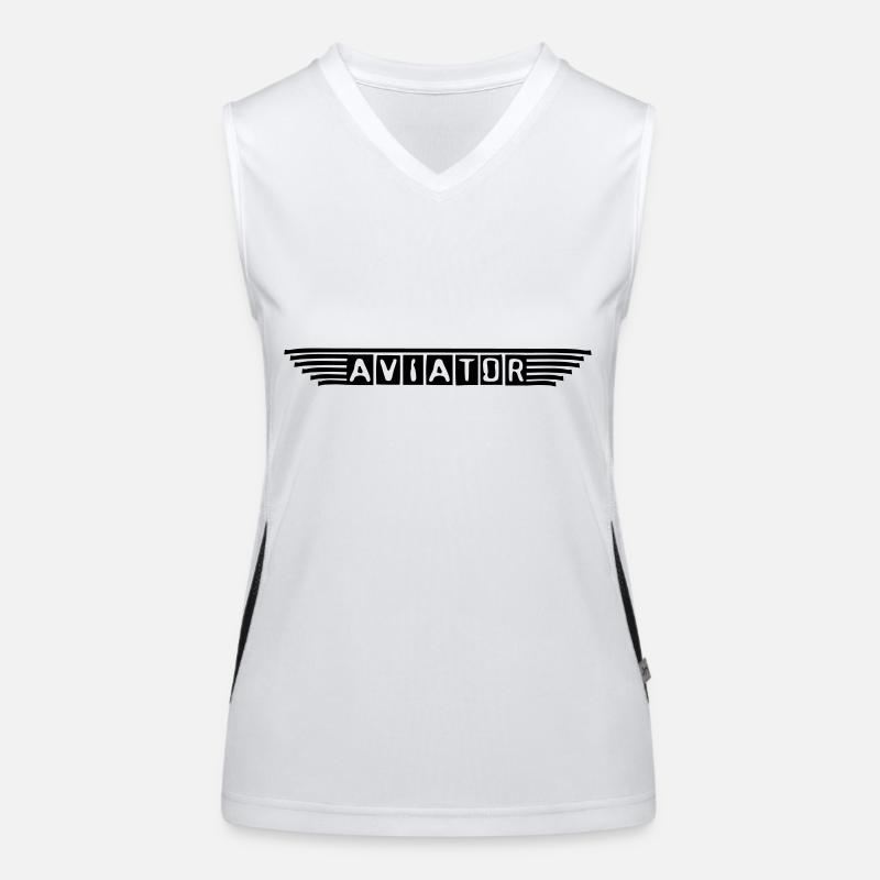 aviator_vec_1 de Funktionelles Kontrast-Tank Top für Frauen
