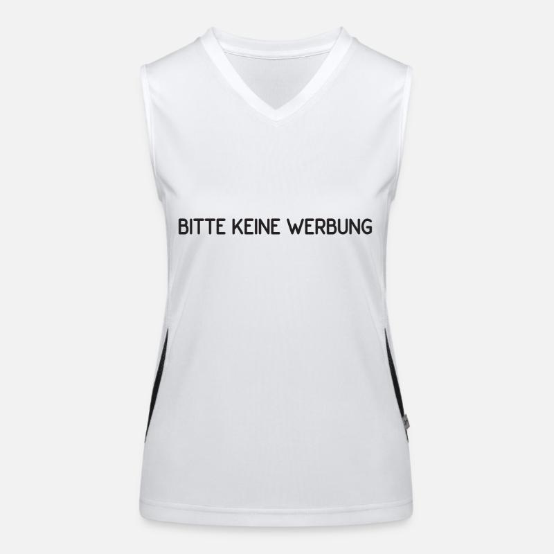 Bitte keine Werbung Funktionelles Kontrast-Tank Top für Frauen