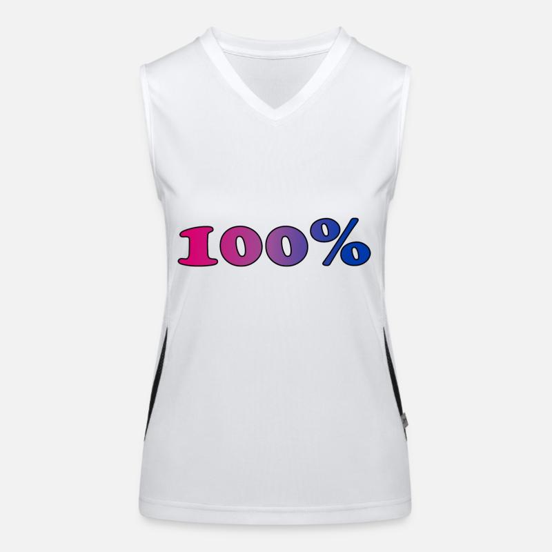 100 % BI Débardeur respirant contrasté Femme
