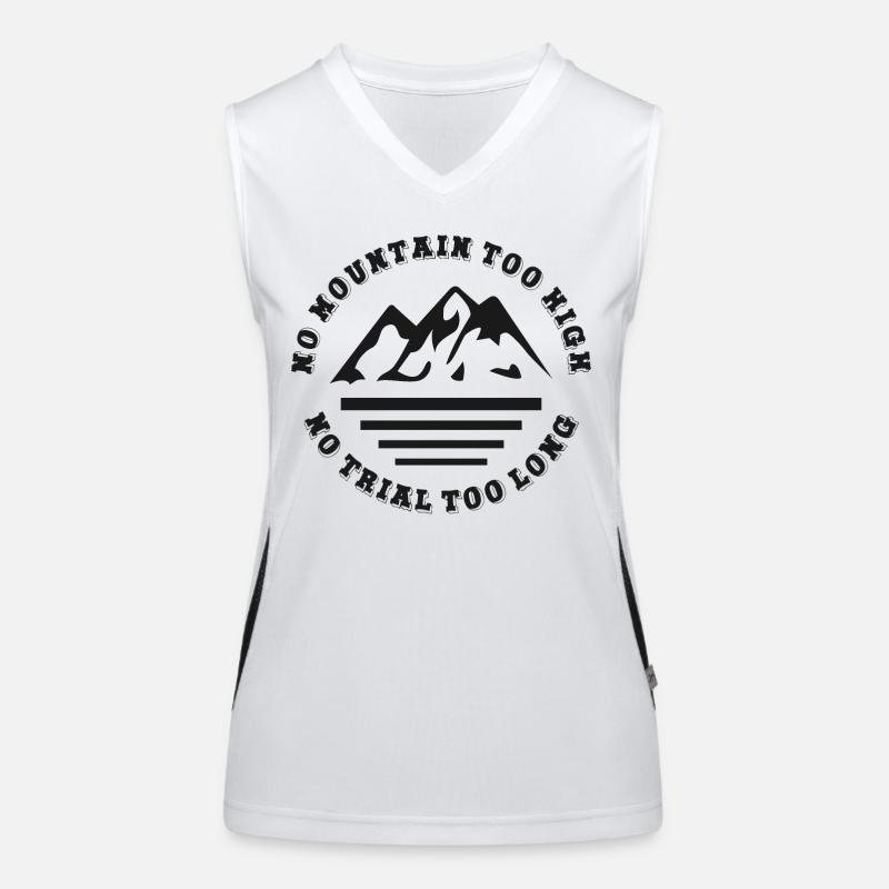 No mountain too high, no trail too long Women's Functional Contrast Tank Top