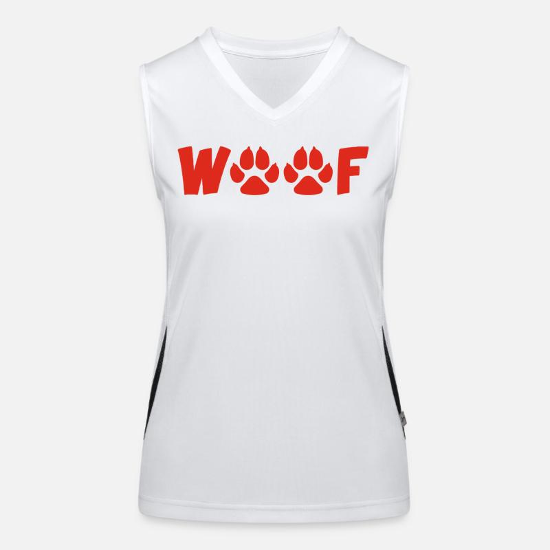 Barking dog (red) Women's Functional Contrast Tank Top
