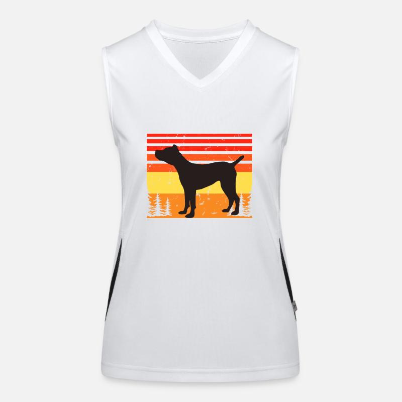 Cane Corso Dog Lover Silhouette Vintage Sunset Débardeur respirant contrasté Femme