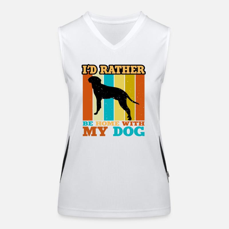 Braque Saint Germain Dog Silhouette Retro Coucher de soleil Débardeur respirant contrasté Femme