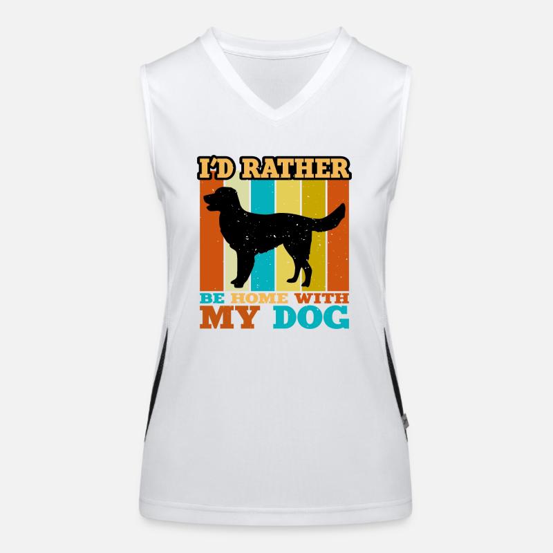 Allemand Pointer Chien Silhouette Rétro Débardeur respirant contrasté Femme