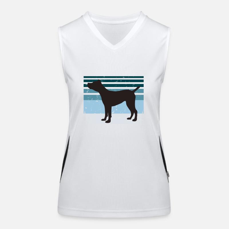 Cane Corso Dog Lover Silhouette Vintage Sunset Débardeur respirant contrasté Femme