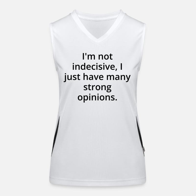 Indecisive dark text Women's Functional Contrast Tank Top