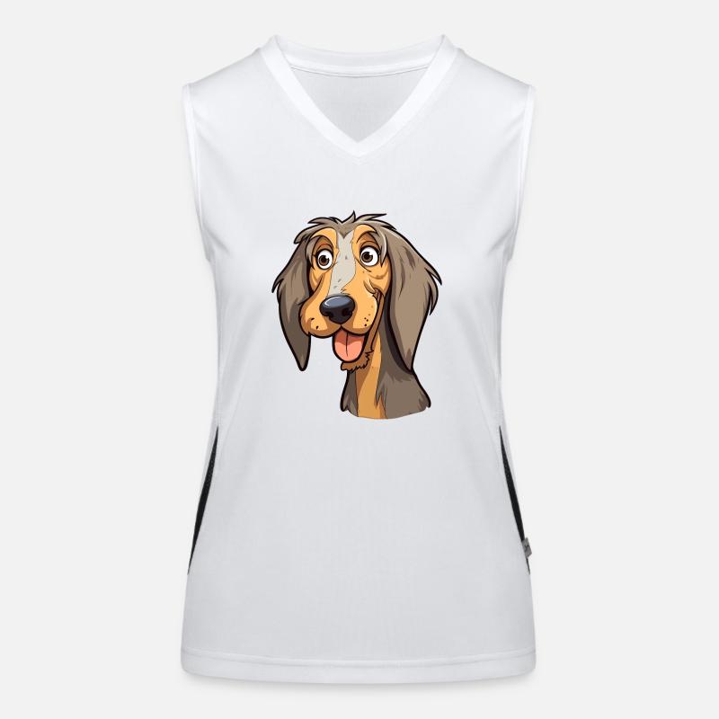 Schweizer Laufhund Dog Breed Cartoon Kawaii Illust Women's Functional Contrast Tank Top