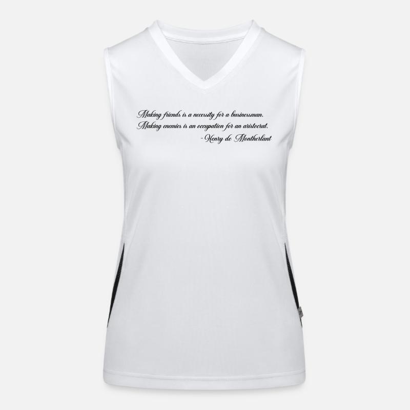 Feinde machen – Montherlant Funktionelles Kontrast-Tank Top für Frauen