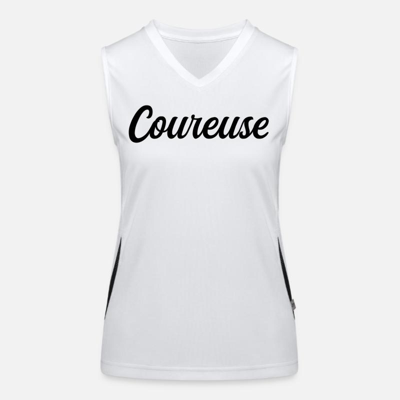 Coureuse Débardeur respirant contrasté Femme