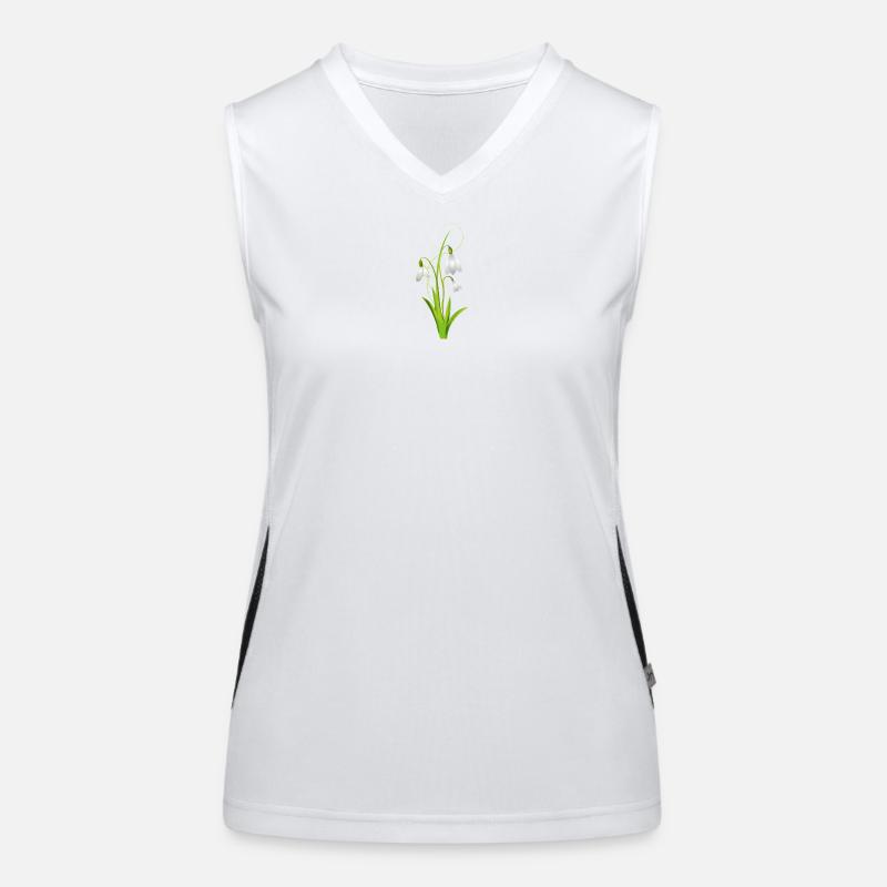 Snowdrops as beautiful spring flowers Women's Functional Contrast Tank Top