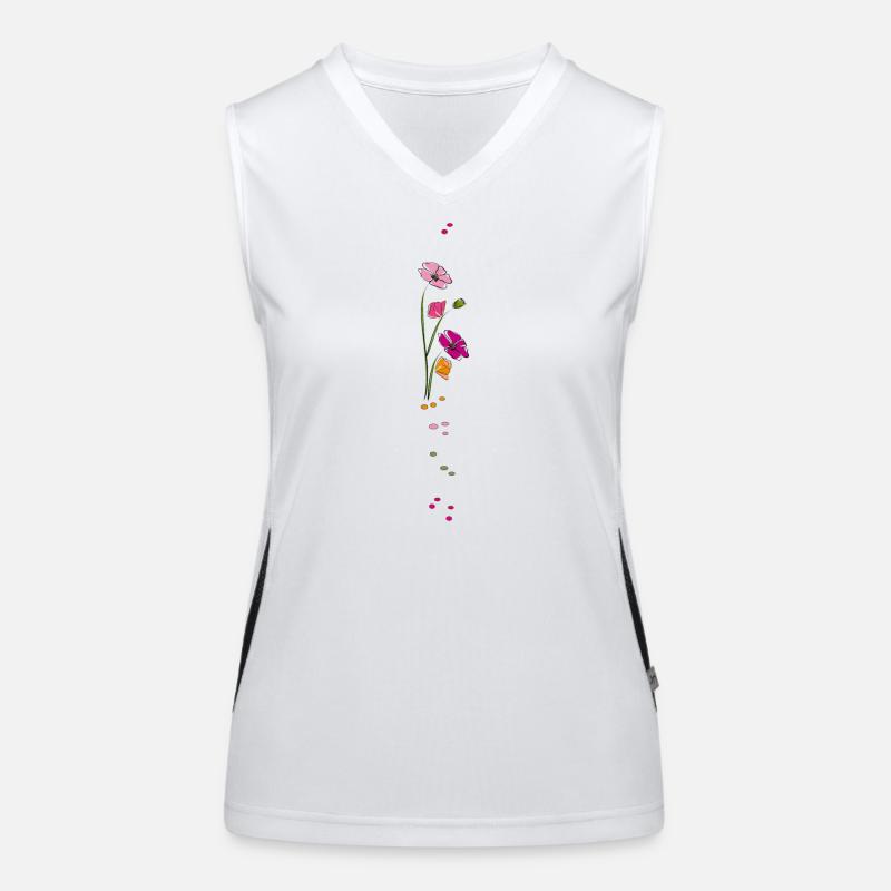 vrille florale Débardeur respirant contrasté Femme