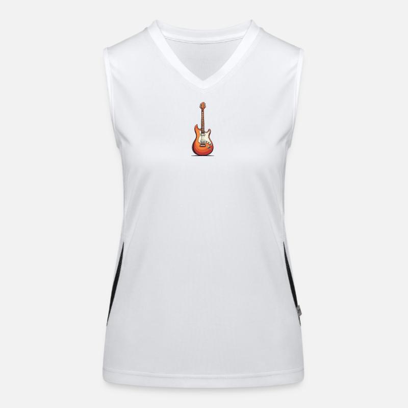 E-Gitarre Vintage Design Funktionelles Kontrast-Tank Top für Frauen