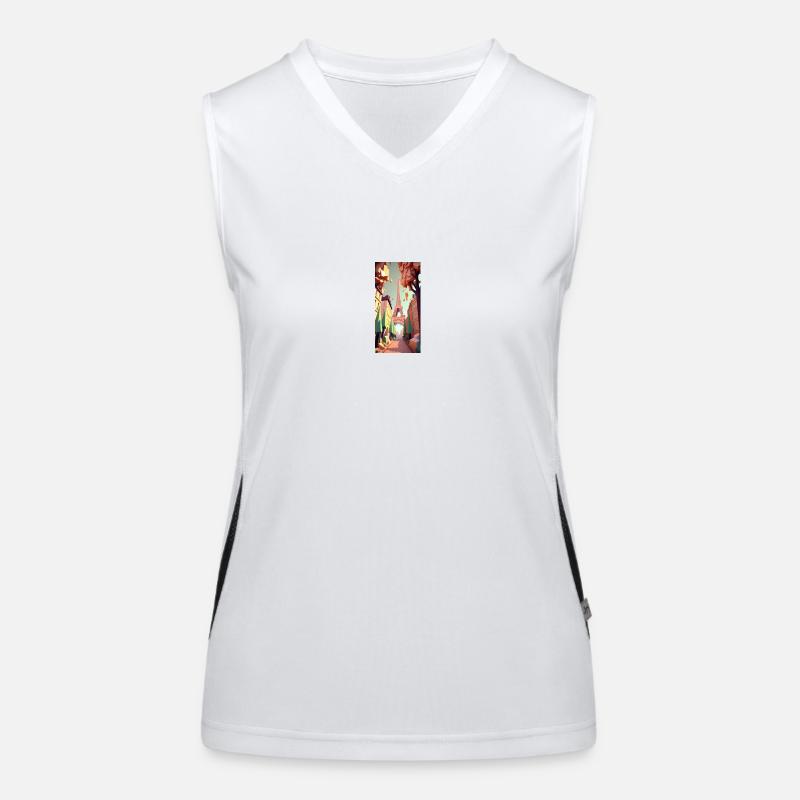 Malerei Paris Funktionelles Kontrast-Tank Top für Frauen