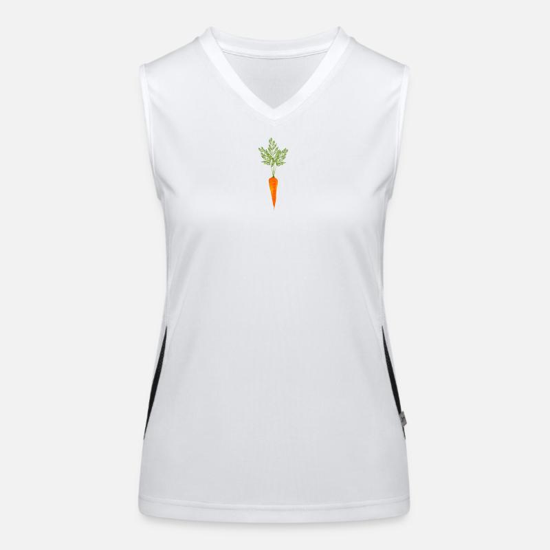 carotte orange vif avec vert Débardeur respirant contrasté Femme