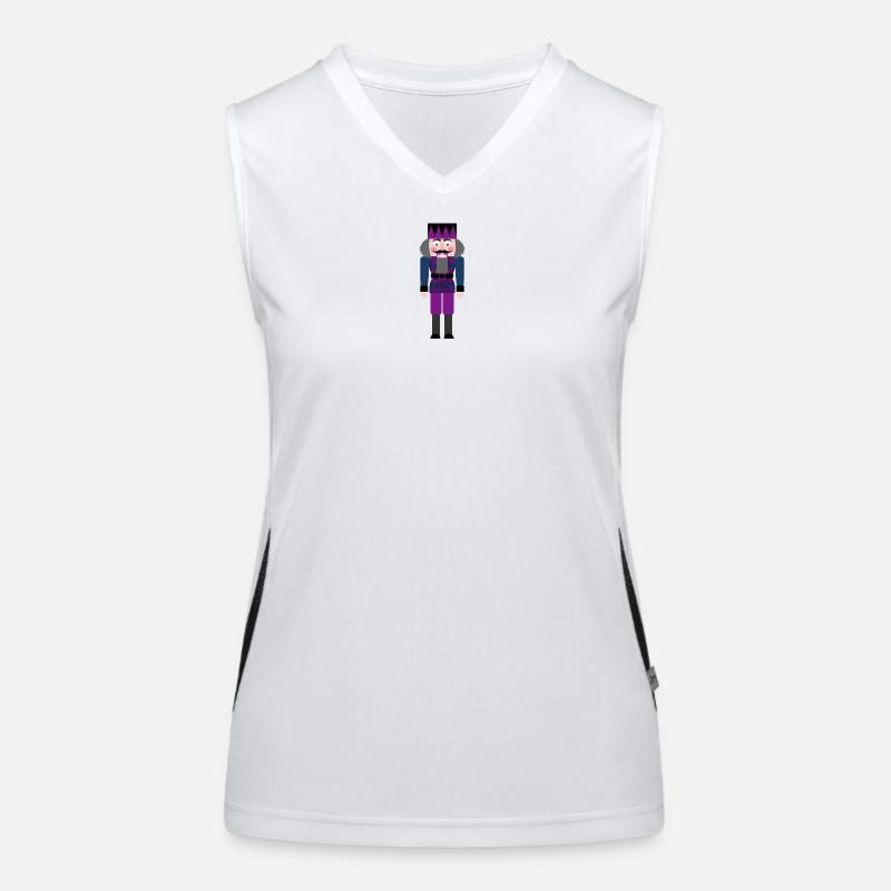 Nutcracker Diamond Rhombs Pattern Christmas Xmas Women's Functional Contrast Tank Top