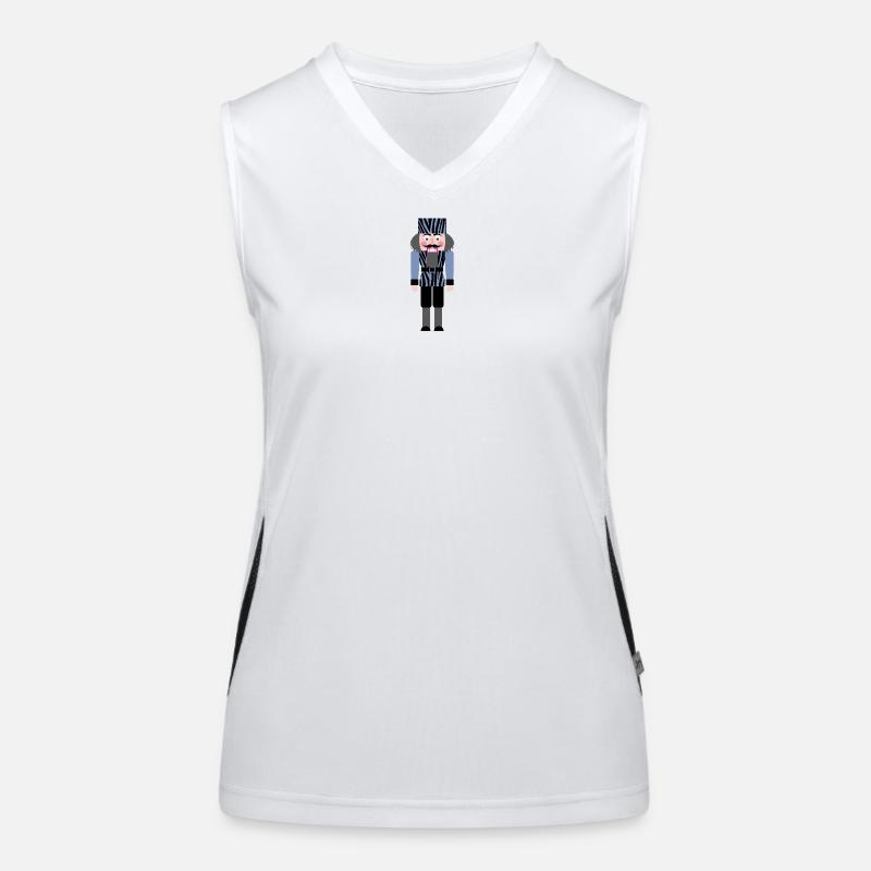 Nutcracker Zebra Pattern Christmas Decoration Advent Women's Functional Contrast Tank Top