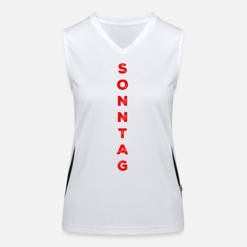 Sunday - red Women's Functional Contrast Tank Top