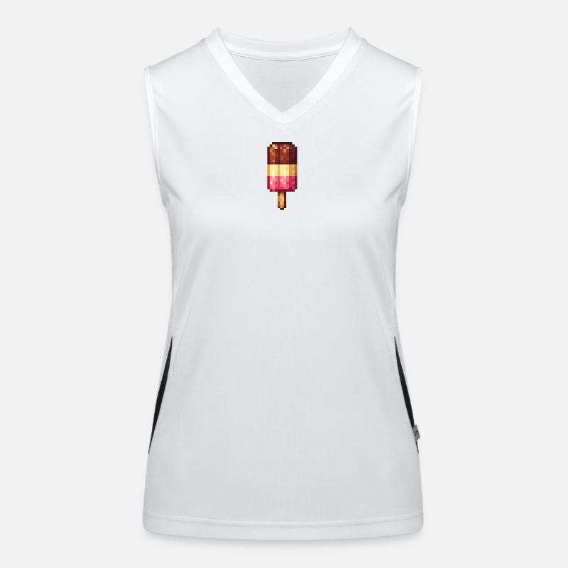 Glaces rétro pixelisées Débardeur respirant contrasté Femme