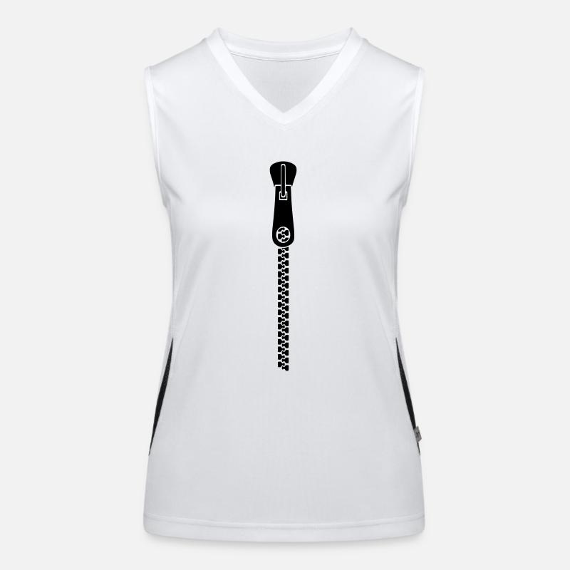 reißverschluss Funktionelles Kontrast-Tank Top für Frauen