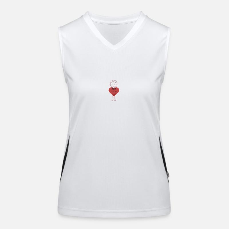 Figur mit Herz Funktionelles Kontrast-Tank Top für Frauen