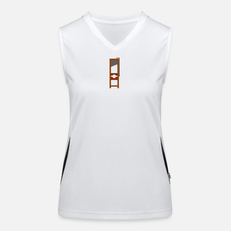 Guillotine Drop Axe Scaffold Execution Horror Women's Functional Contrast Tank Top