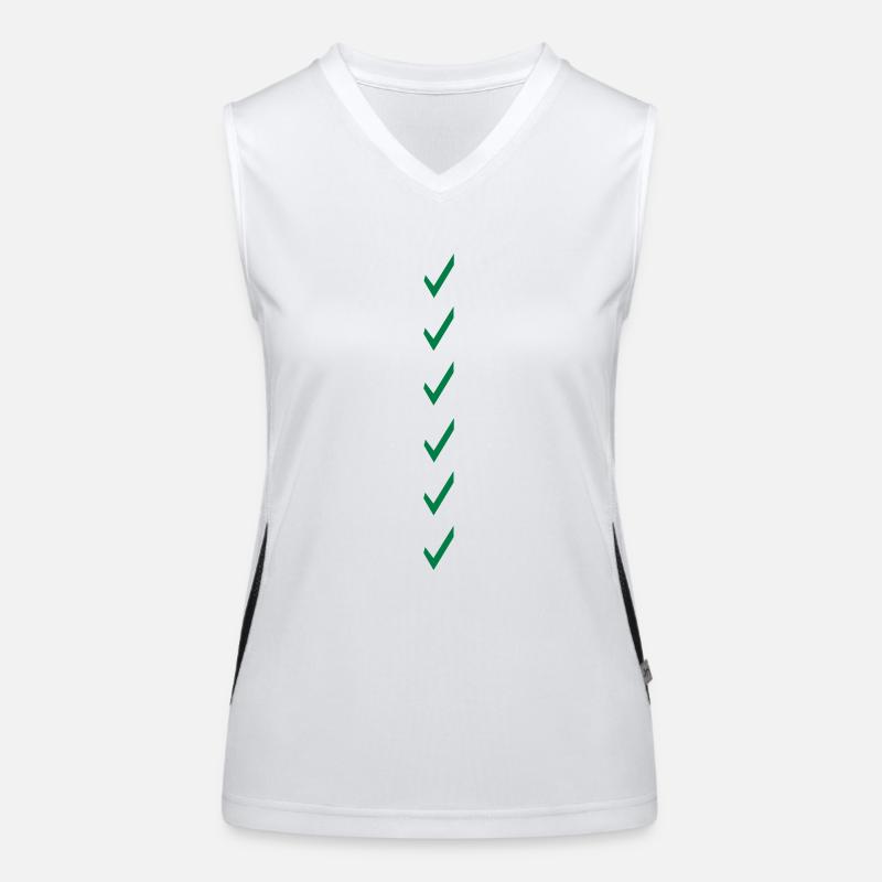check - check mark - tick Women's Functional Contrast Tank Top