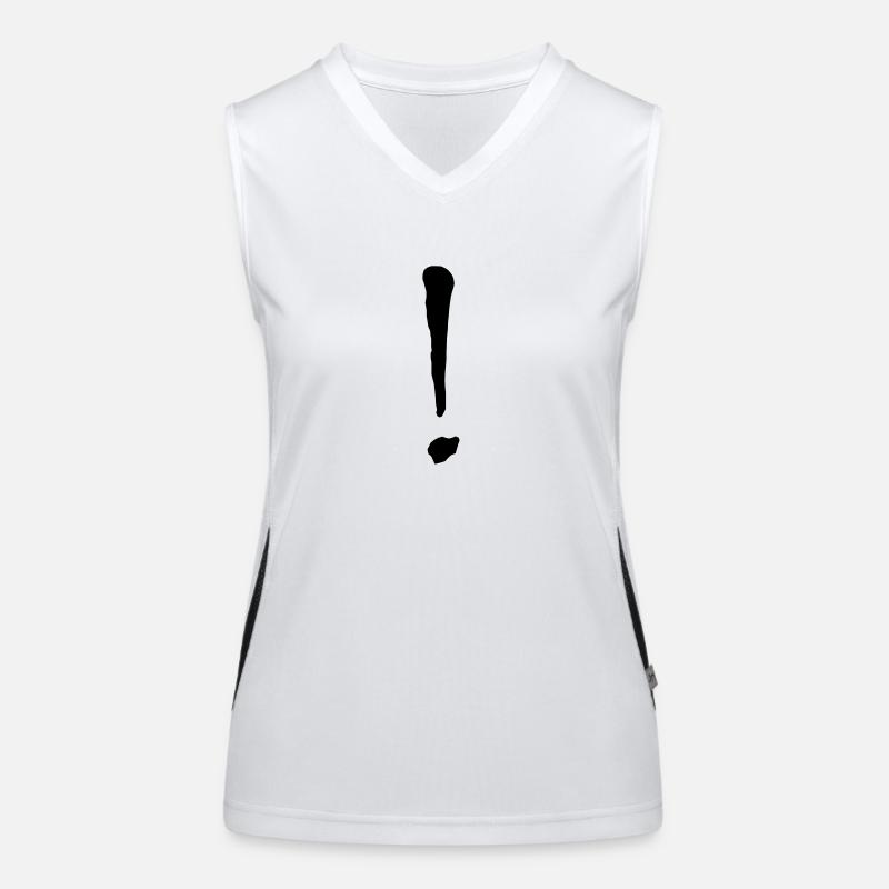 Point d’exclamation / Point d’exclamation en noir Débardeur respirant contrasté Femme