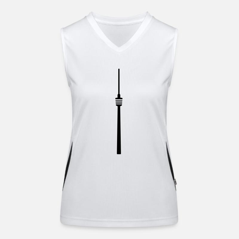 Stuttgart Fernsehturm Funktionelles Kontrast-Tank Top für Frauen