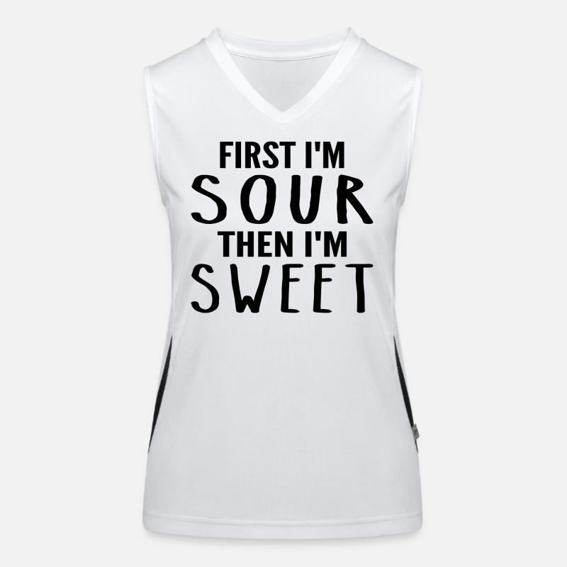 Erst bin ich sauer, dann bin ich süß lustig Funktionelles Kontrast-Tank Top für Frauen