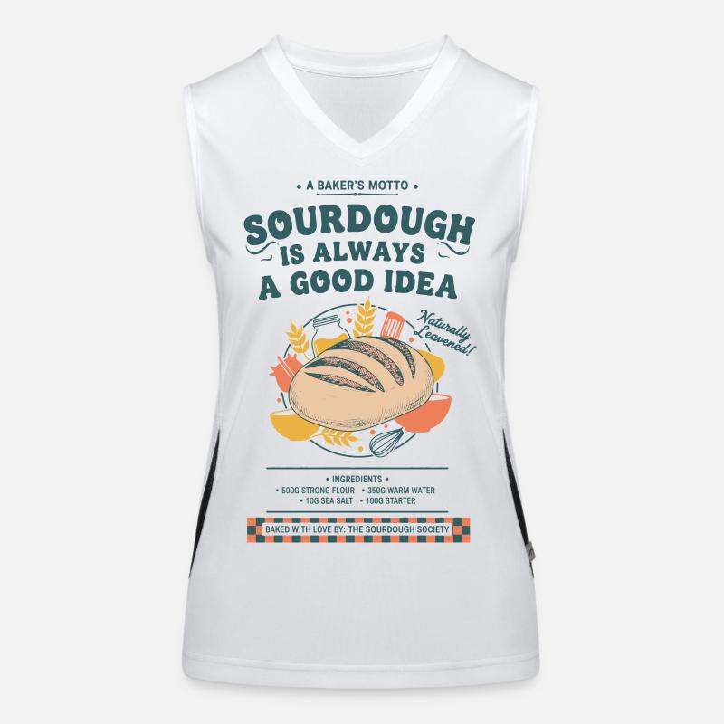 Sauerteig ist immer eine gute Idee in der Brotbackzeit. Funktionelles Kontrast-Tank Top für Frauen