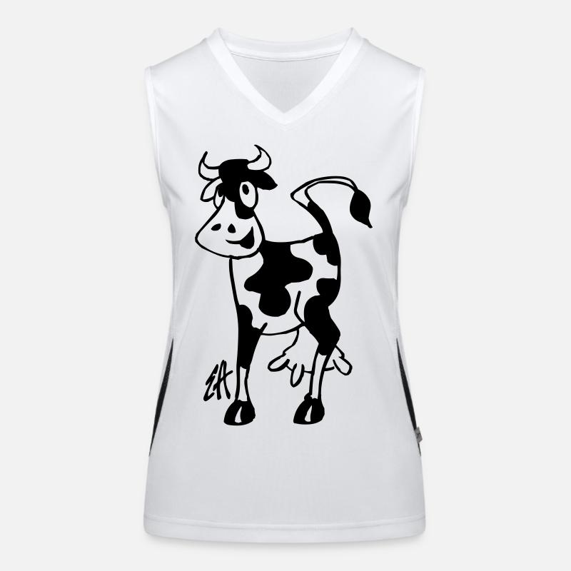 Kuh Funktionelles Kontrast-Tank Top für Frauen