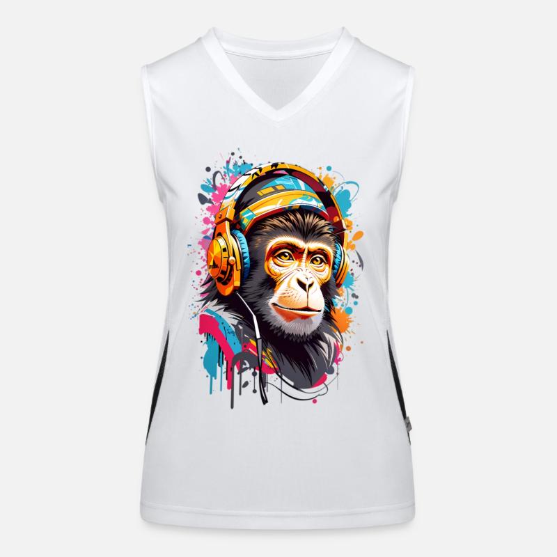Coole Affe Funktionelles Kontrast-Tank Top für Frauen