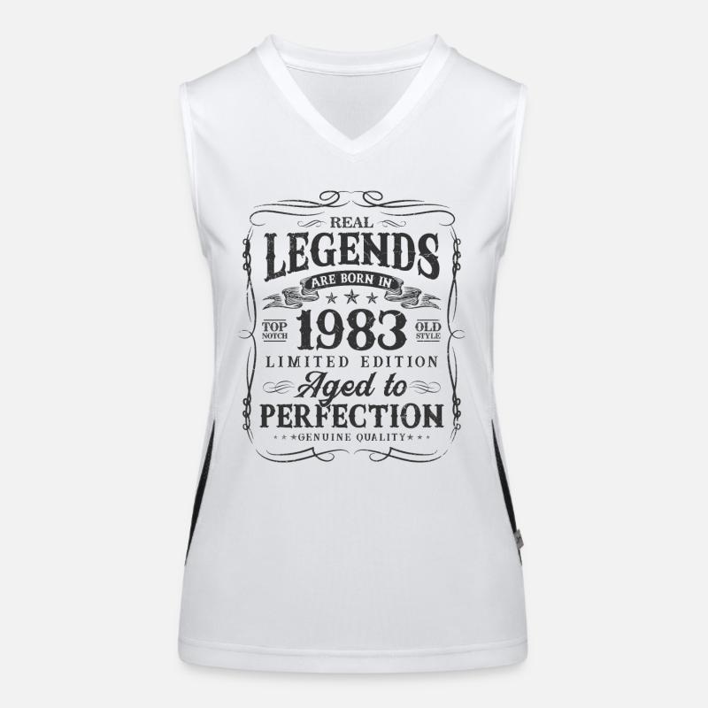 Legends were born in 1983 Women's Functional Contrast Tank Top