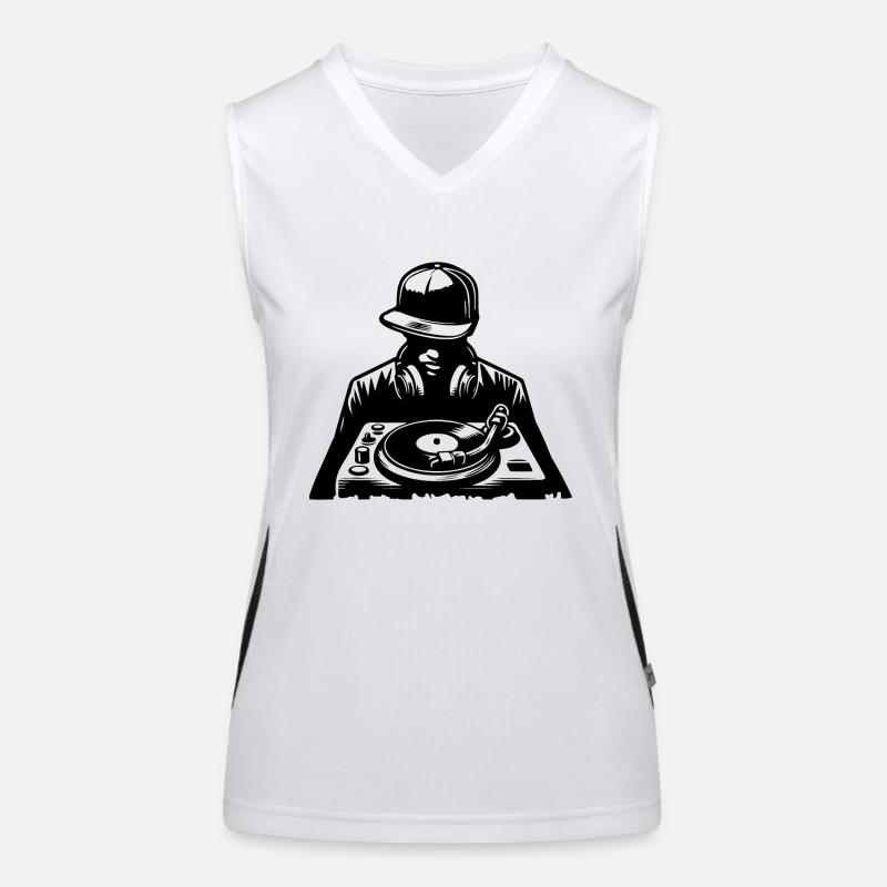 Hip Hop DJ Funktionelles Kontrast-Tank Top für Frauen