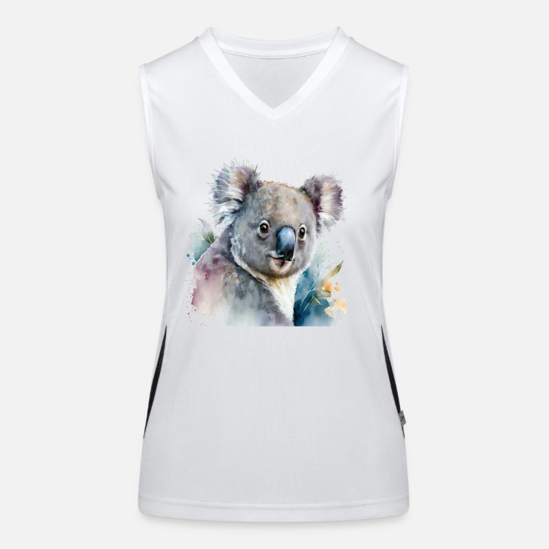 Aquarelle Koala Débardeur respirant contrasté Femme